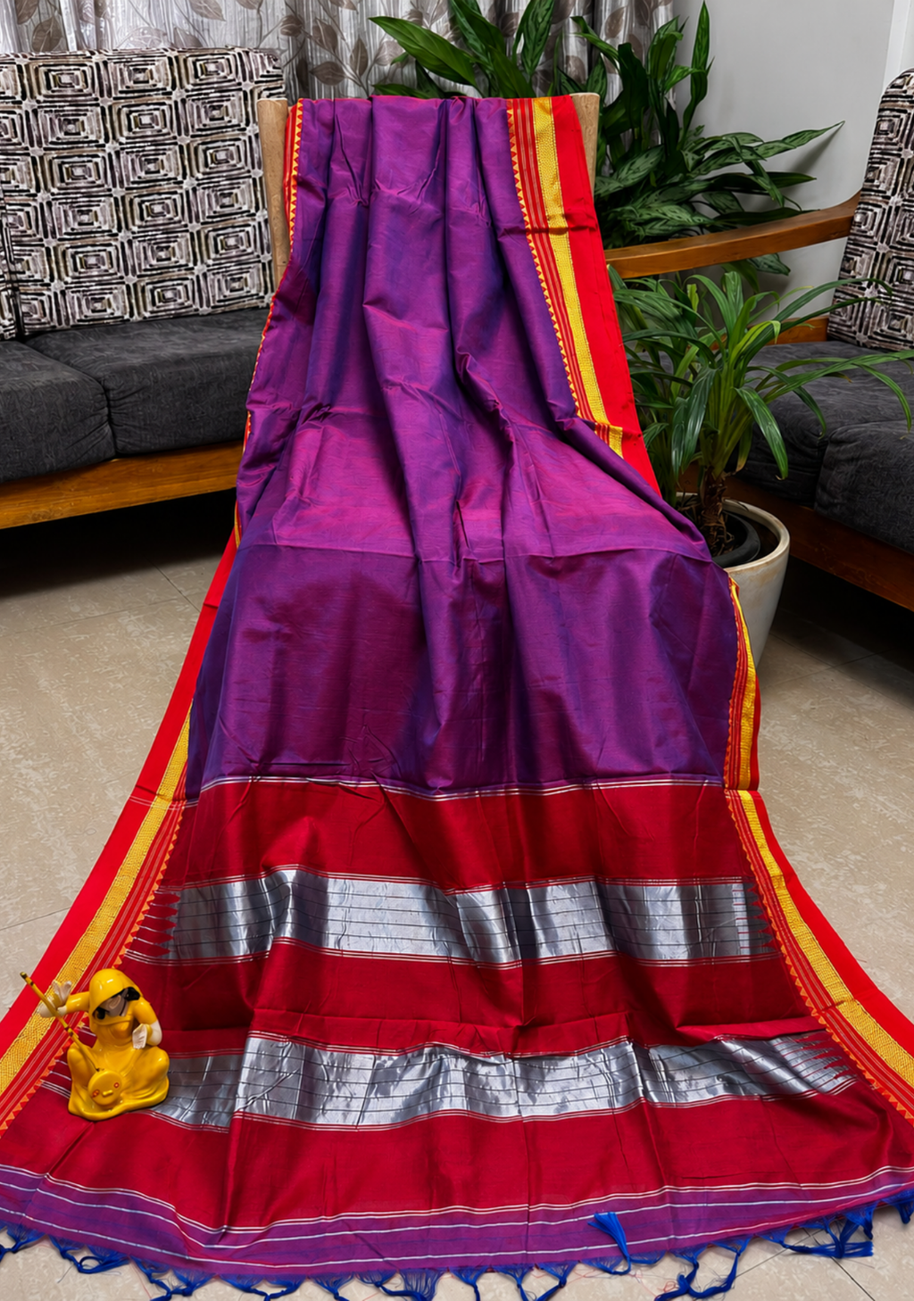 Ilkal Tope Pallu Cotton Silk Saree