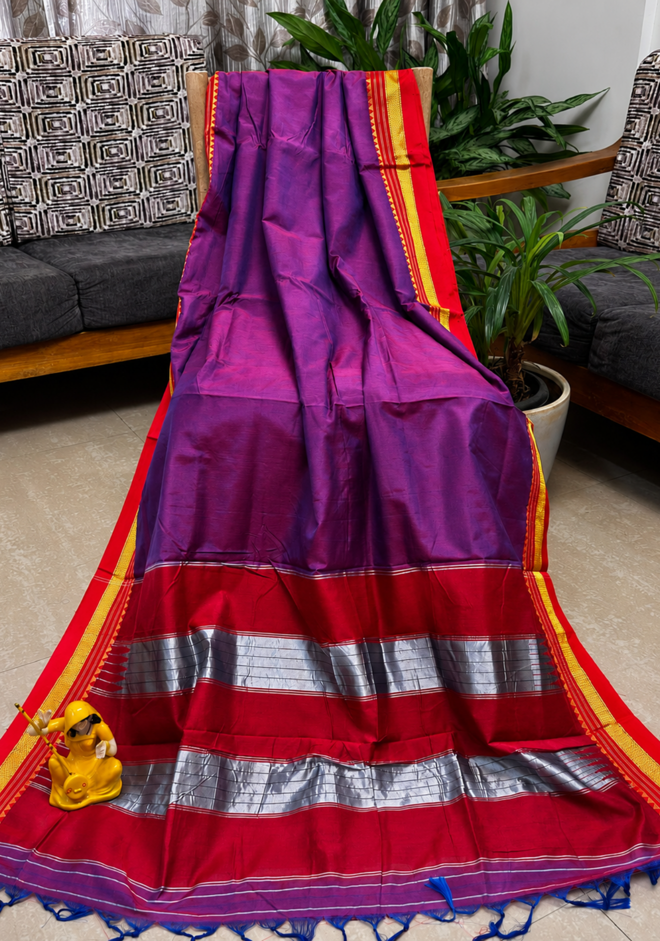 Ilkal Tope Pallu Cotton Silk Saree
