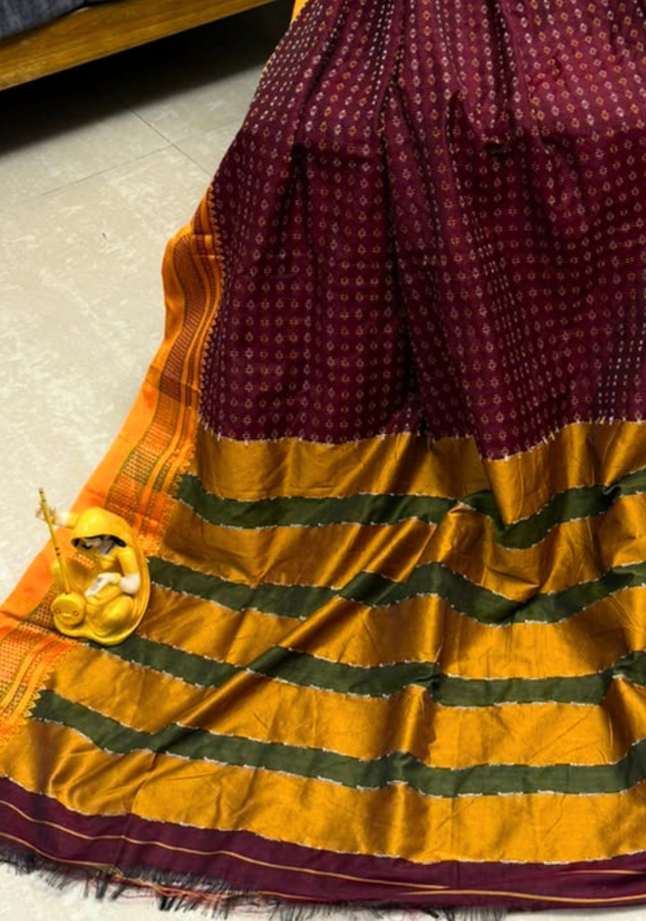 Double Plus Butta Ilkal Cotton Silk Saree